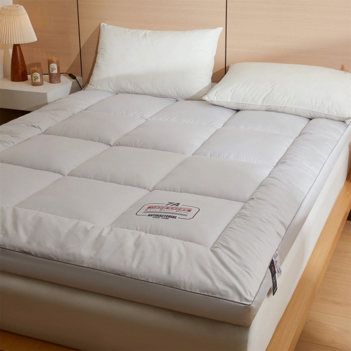 91家纺网 家纺一手货源 找家纺 招财星2店仓储 2025新款酒店床垫学生宿舍单人床褥超厚榻榻米垫子不塌陷带质检报告买家秀 7A抗菌床垫-星辰灰