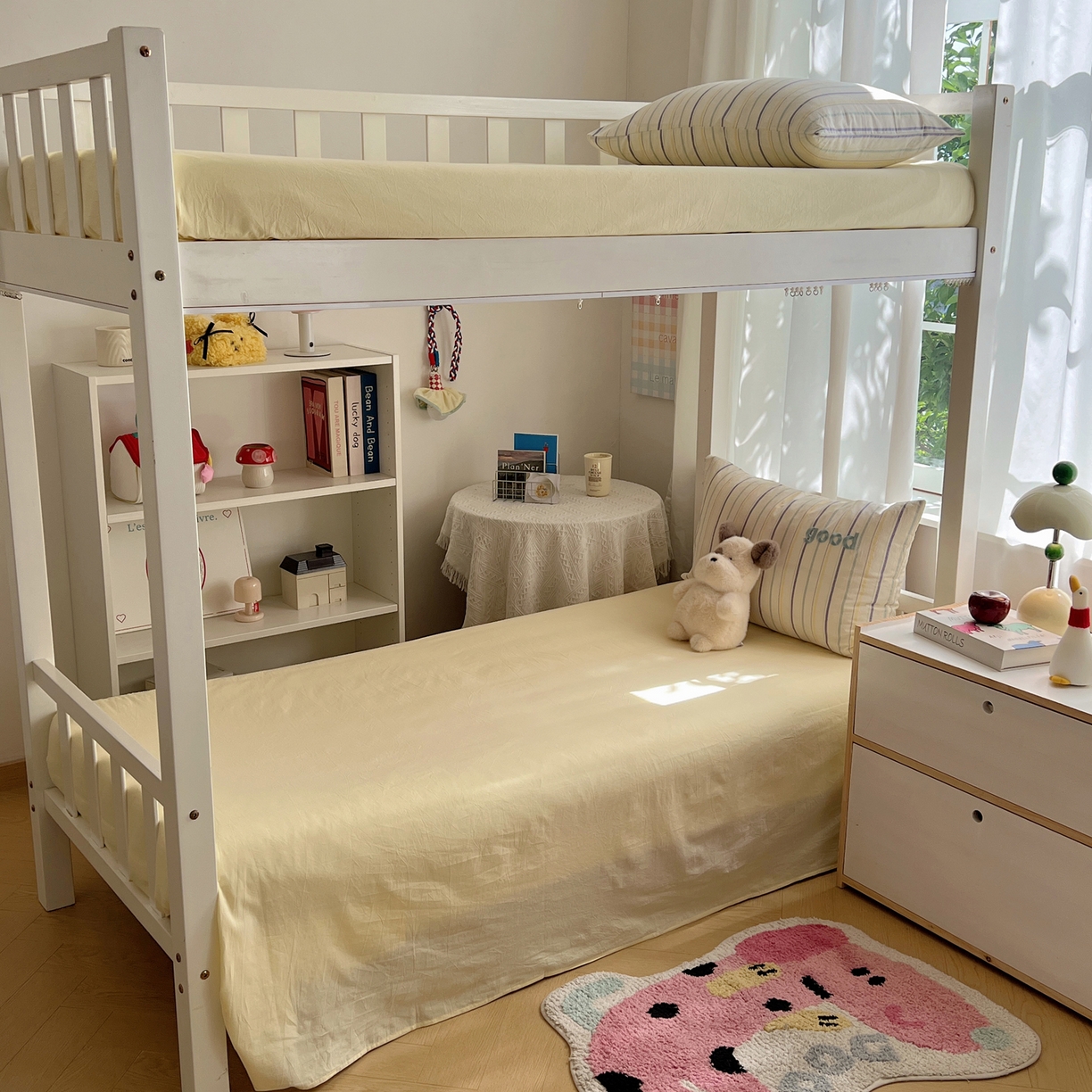 91家纺网 家纺一手货源 找家纺 丽涵家纺 2025新款色织水洗棉刺绣学生三件套 韵律-紫