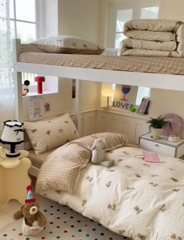 91家纺网 家纺一手货源 找家纺 吉象家纺 2025新款12868高支密全棉印花学生季三件套 小熊先生