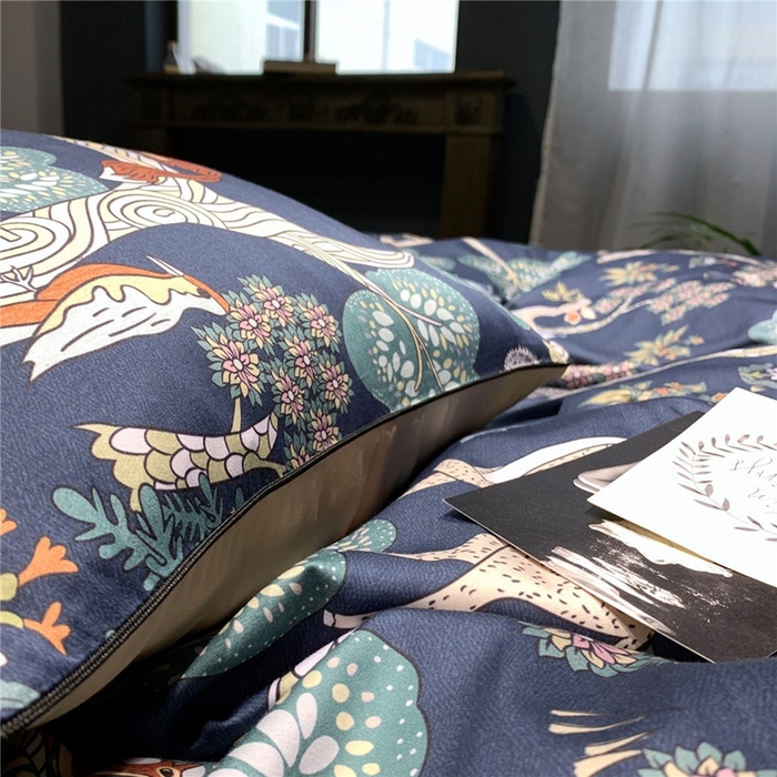 91家纺网 家纺一手货源 找家纺 优然居家纺 2025新款60支数码印花麻绳款四件套 洛兰