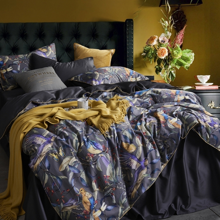 91家纺网 家纺一手货源 找家纺 优然居家纺 2025新款60支数码印花麻绳款四件套 辛德瑞拉