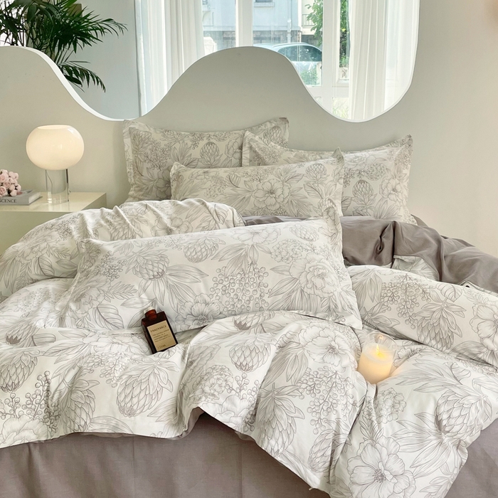 91家纺网 家纺一手货源 找家纺 合纵跨境工厂 2025新款40支纯棉跨境外贸JIT一件代发TEMU亚马逊希音包过核价-全棉印花四件套  素色