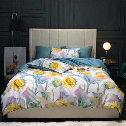 91家纺网 家纺一手货源 找家纺 优然居家纺 2025新款60支数码印花麻绳款四件套 向阳