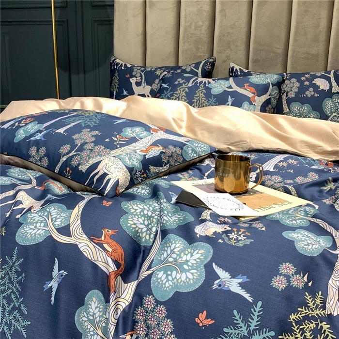 91家纺网 家纺一手货源 找家纺 优然居家纺 2025新款60支数码印花麻绳款四件套 洛兰