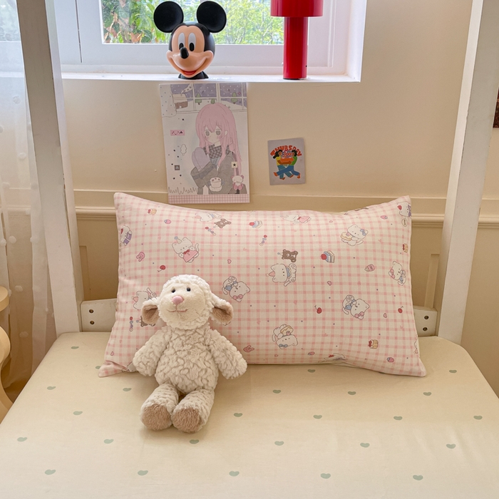 91家纺网 家纺一手货源 找家纺 吉象家纺 2025新款12868高支密全棉印花学生季三件套 甜美梦境