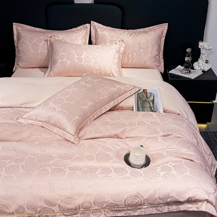 91家纺网 家纺一手货源 找家纺 （总）世爵 2025新款水洗天丝提花锦缎四件套