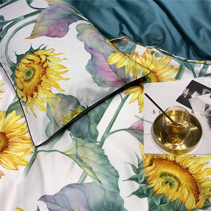 91家纺网 家纺一手货源 找家纺 优然居家纺 2025新款60支数码印花麻绳款四件套 向阳