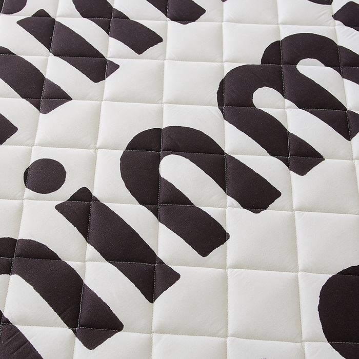 91家纺网 家纺一手货源 找家纺 暖季家纺 2025新款磨毛印花亲肤学生床垫 克里斯丁黑