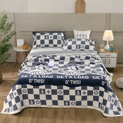 梦精灵 2025新款经典款牛奶绒多功能盖毯床盖 直角-唐老鸭