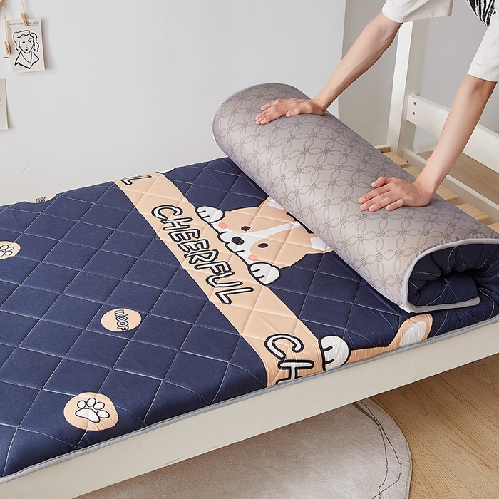 91家纺网 家纺一手货源 找家纺 暖季家纺 2025新款磨毛印花亲肤学生床垫 柯基