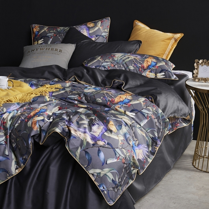 91家纺网 家纺一手货源 找家纺 优然居家纺 2025新款60支数码印花麻绳款四件套 辛德瑞拉