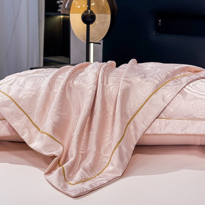 91家纺网 家纺一手货源 找家纺 （总）世爵 2025新款水洗天丝提花锦缎四件套