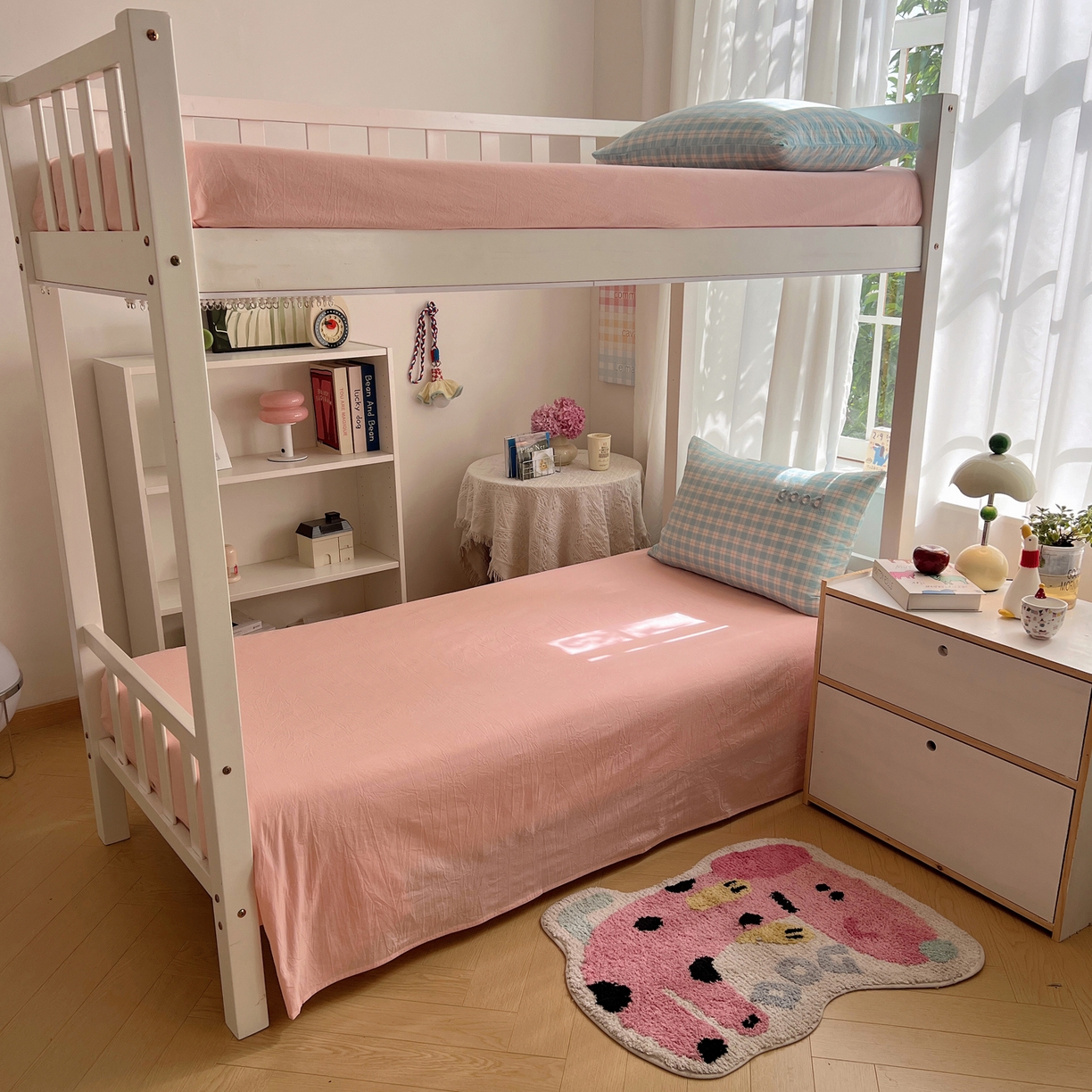 91家纺网 家纺一手货源 找家纺 丽涵家纺 2025新款色织水洗棉刺绣学生三件套 尚格-蓝