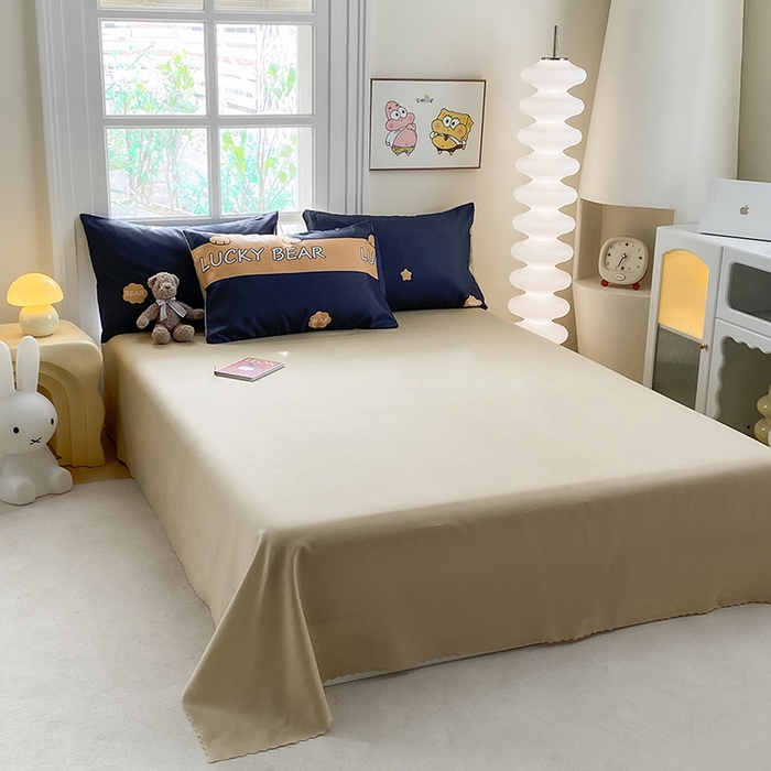 91家纺网 家纺一手货源 找家纺 友承家纺 2025新款芦荟棉亲肤四件套 熊宝