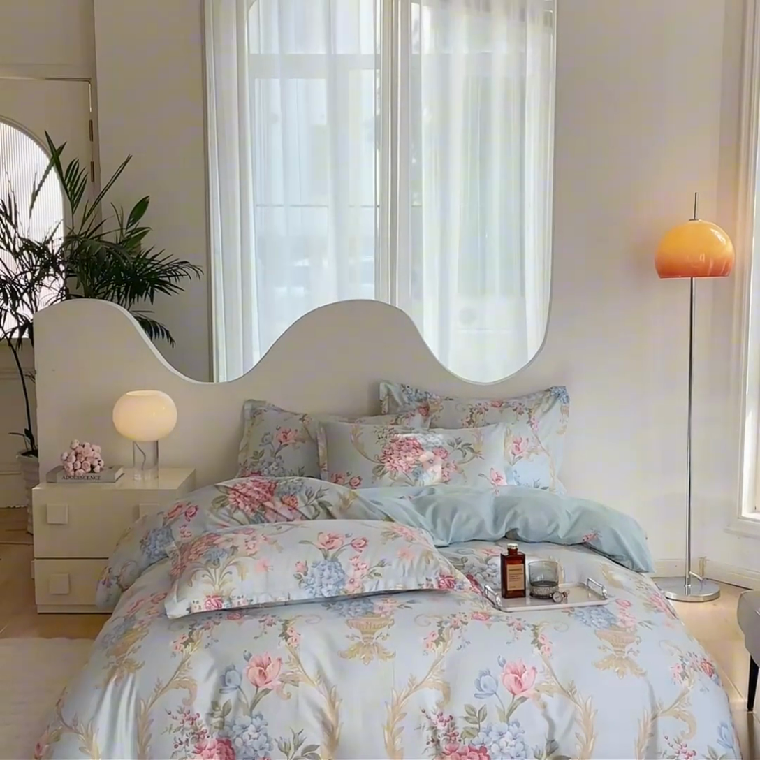 91家纺网 家纺一手货源 找家纺 合纵跨境工厂 2025新款40支纯棉跨境外贸JIT一件代发TEMU亚马逊希音包过核价-全棉印花四件套  罗浮花梦