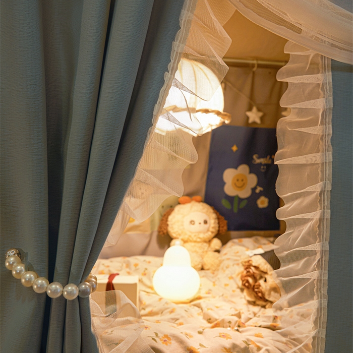 91家纺网 家纺一手货源 找家纺 （总）飞轮海蚊帐 2025新款雪尼尔花边款遮光学生蚊帐-XF-2