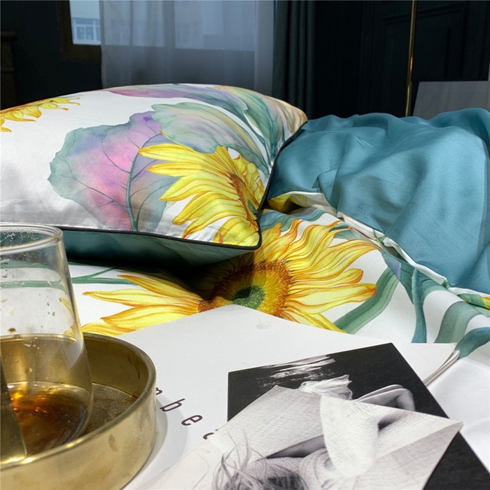 91家纺网 家纺一手货源 找家纺 优然居家纺 2025新款60支数码印花麻绳款四件套 向阳