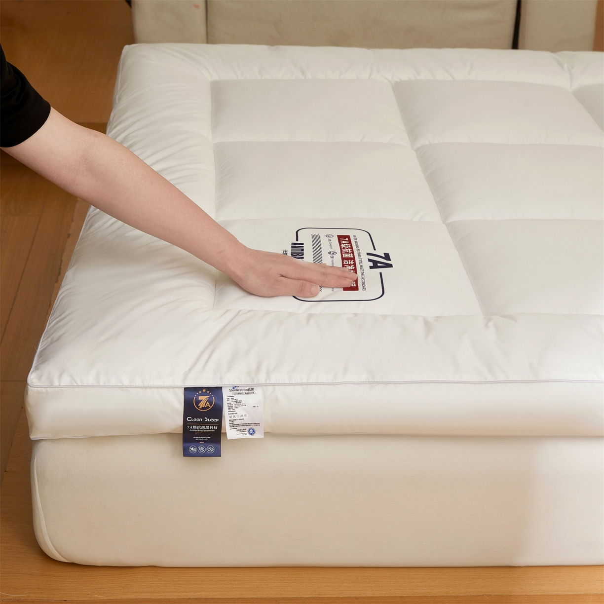 91家纺网 家纺一手货源 找家纺 （总）招财星2店仓储 2025新款酒店床垫学生宿舍单人床褥超厚榻榻米垫子不塌陷带质检报告买家秀