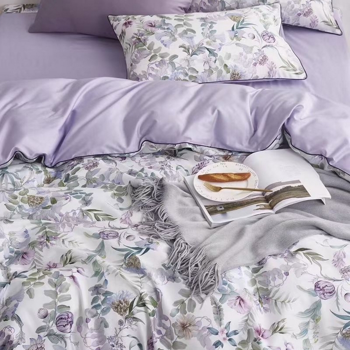 91家纺网 家纺一手货源 找家纺 优然居家纺 2025新款60支数码印花麻绳款四件套 罗曼罗兰