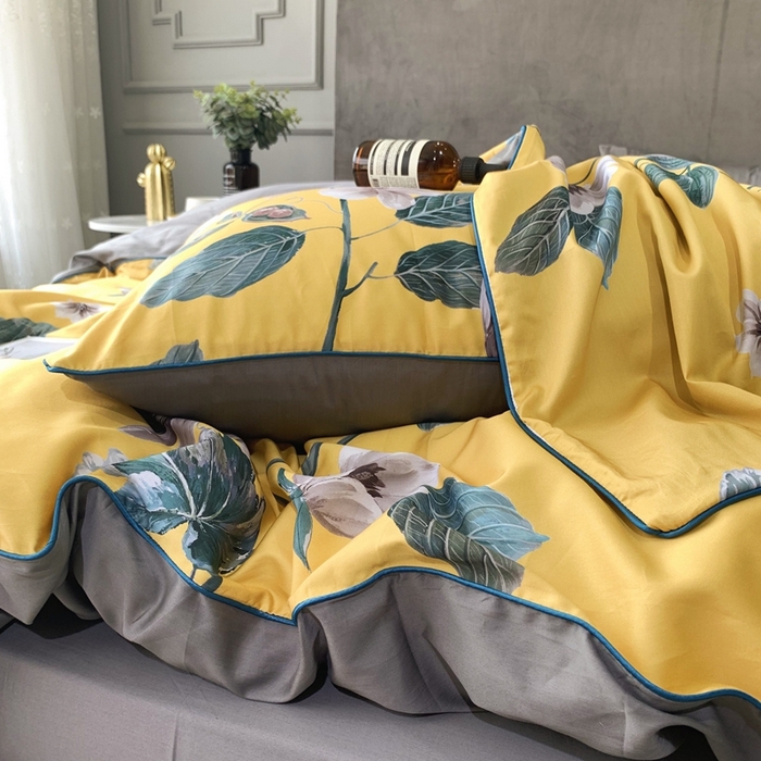 91家纺网 家纺一手货源 找家纺 优然居家纺 2025新款60支数码印花麻绳款四件套 年华