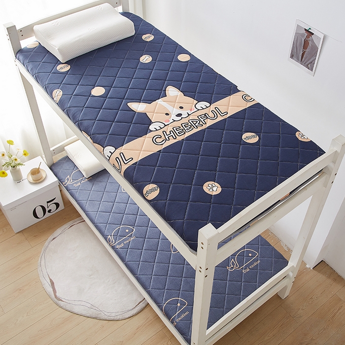 91家纺网 家纺一手货源 找家纺 暖季家纺 2025新款磨毛印花亲肤学生床垫 柯基