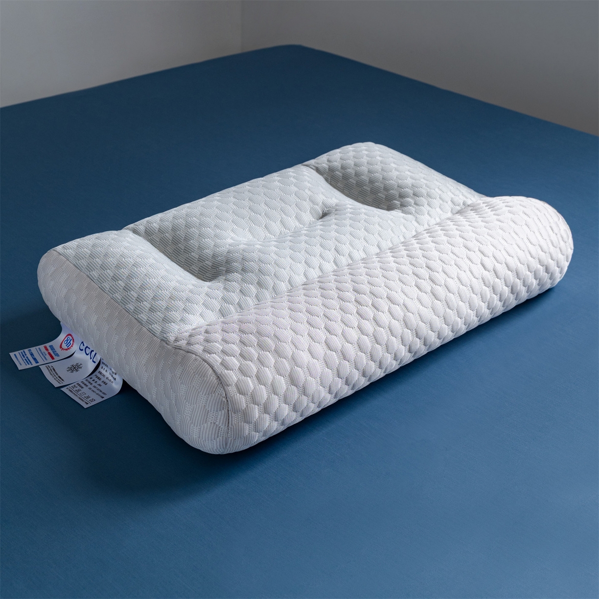 91家纺网 家纺一手货源 找家纺 （总）多品家纺 2025新款抗菌舒适冰豆豆枕芯冰丝凉感透气枕芯护颈椎助眠枕