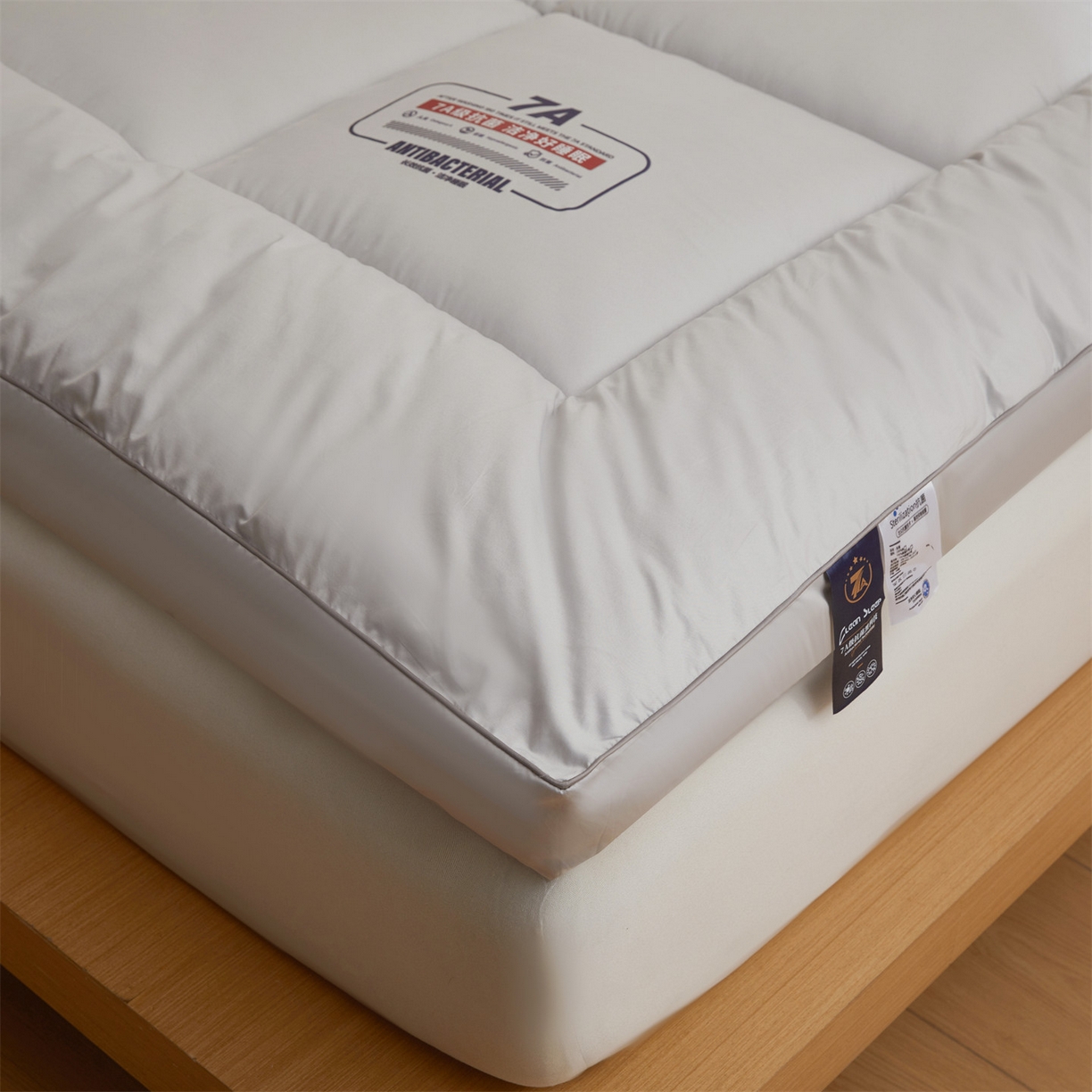 91家纺网 家纺一手货源 找家纺 招财星2店仓储 2025新款酒店床垫学生宿舍单人床褥超厚榻榻米垫子不塌陷带质检报告买家秀 7A抗菌床垫-星辰灰