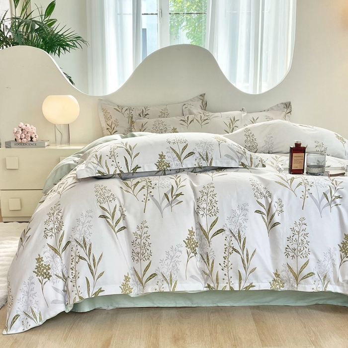 91家纺网 家纺一手货源 找家纺 合纵跨境工厂 2025新款40支纯棉跨境外贸JIT一件代发TEMU亚马逊希音包过核价-全棉印花四件套  森中草木