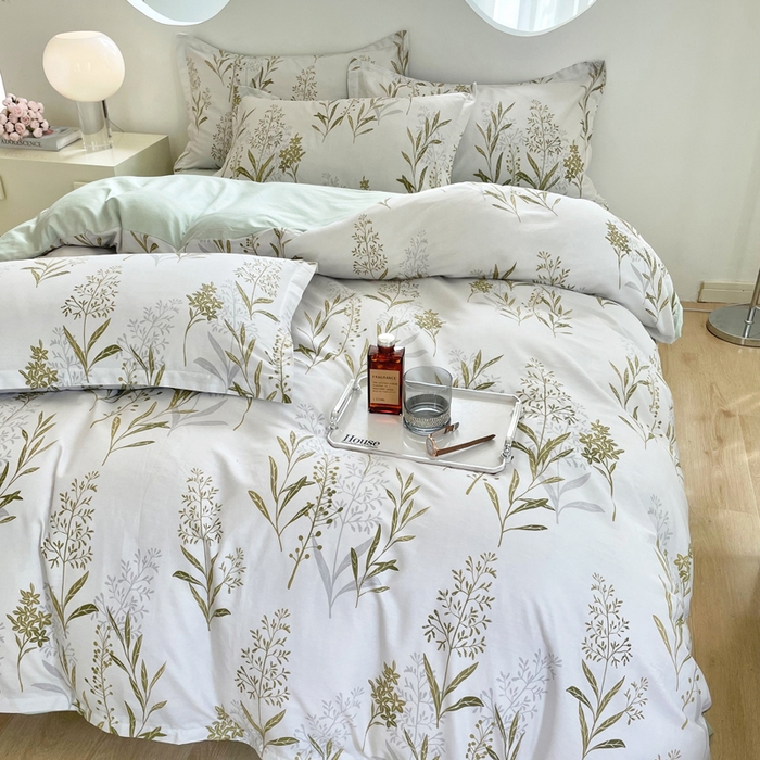 91家纺网 家纺一手货源 找家纺 合纵跨境工厂 2025新款40支纯棉跨境外贸JIT一件代发TEMU亚马逊希音包过核价-全棉印花四件套  森中草木