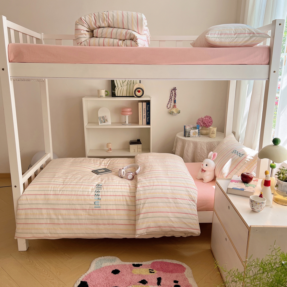 91家纺网 家纺一手货源 找家纺 （总）丽涵家纺 2025新款色织水洗棉刺绣学生三件套