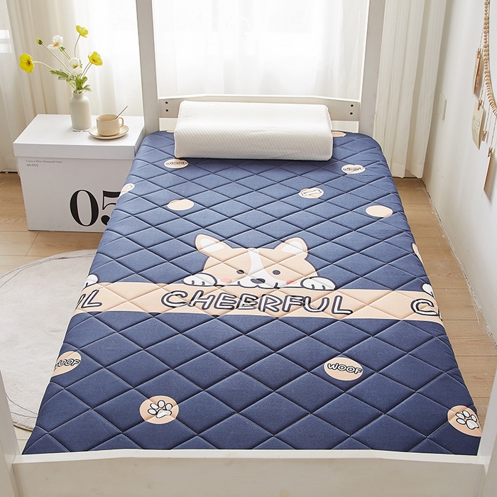 91家纺网 家纺一手货源 找家纺 暖季家纺 2025新款磨毛印花亲肤学生床垫 柯基