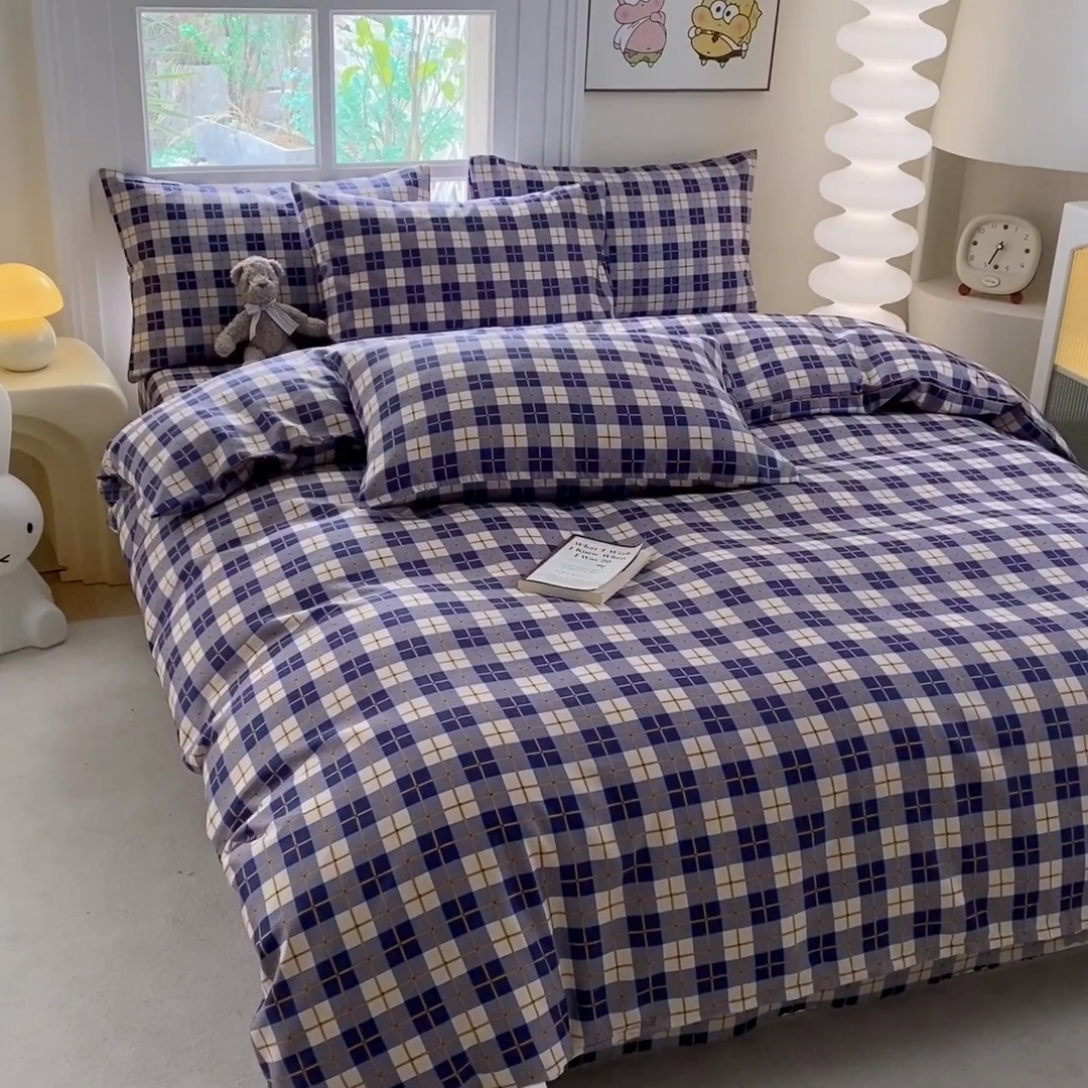 91家纺网 家纺一手货源 找家纺 友承家纺 2025新款芦荟棉亲肤四件套 百宝格