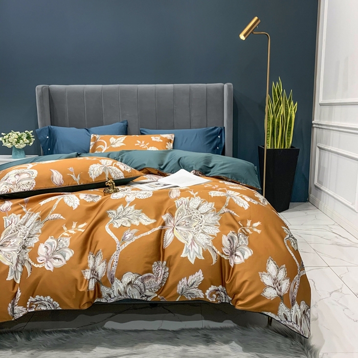 91家纺网 家纺一手货源 找家纺 优然居家纺 2025新款60支数码印花麻绳款四件套 雅致咖