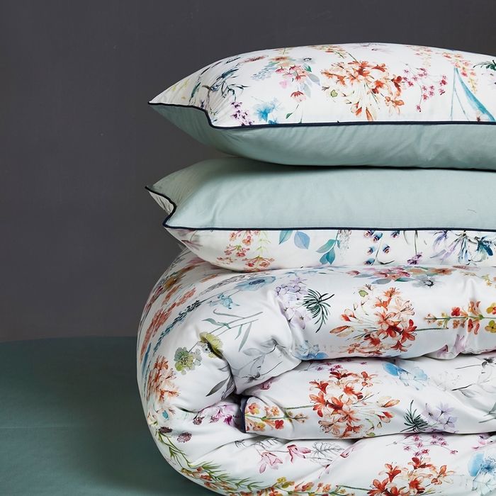 91家纺网 家纺一手货源 找家纺 优然居家纺 2025新款60支数码印花麻绳款四件套 花影佳人