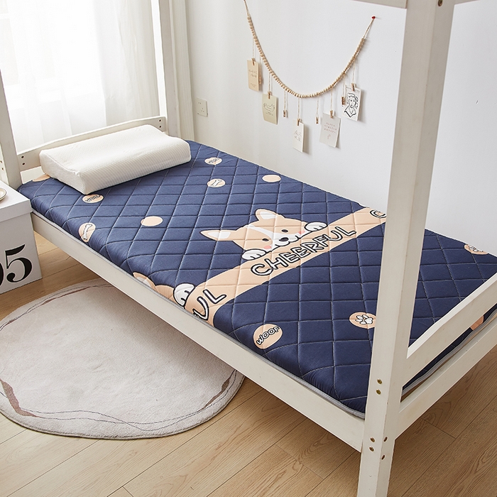 91家纺网 家纺一手货源 找家纺 暖季家纺 2025新款磨毛印花亲肤学生床垫 柯基