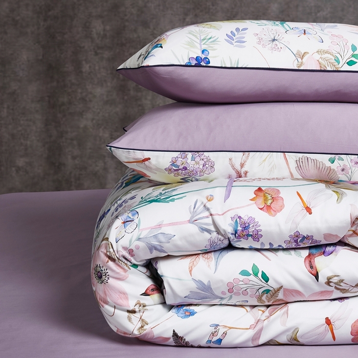 91家纺网 家纺一手货源 找家纺 优然居家纺 2025新款60支数码印花麻绳款四件套 陌上花开