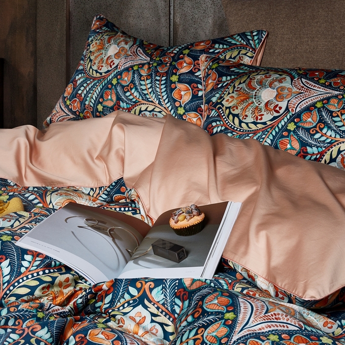 91家纺网 家纺一手货源 找家纺 优然居家纺 2025新款60支数码印花麻绳款四件套 华尔兹