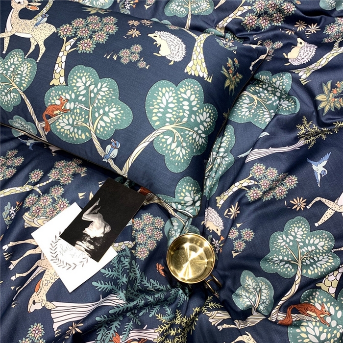 91家纺网 家纺一手货源 找家纺 优然居家纺 2025新款60支数码印花麻绳款四件套 洛兰