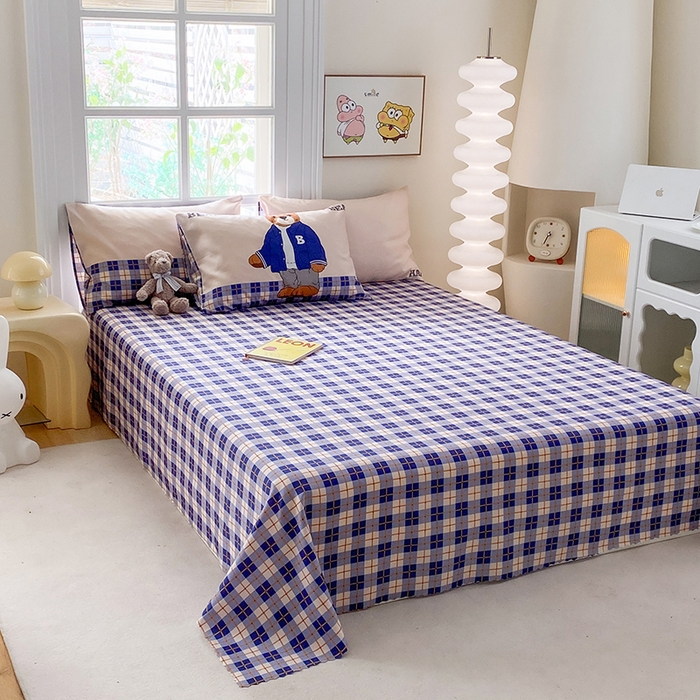 91家纺网 家纺一手货源 找家纺 友承家纺 2025新款芦荟棉亲肤四件套 熊先生