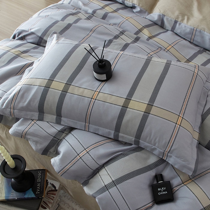 91家纺网 家纺一手货源 找家纺 合纵跨境工厂 2025新款40支纯棉跨境外贸JIT一件代发TEMU亚马逊希音包过核价-全棉印花四件套  简意-咖