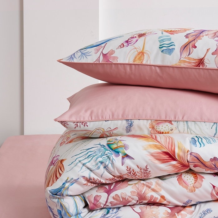 91家纺网 家纺一手货源 找家纺 优然居家纺 2025新款60支数码印花麻绳款四件套 海洋日记