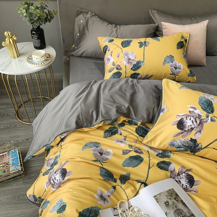 91家纺网 家纺一手货源 找家纺 优然居家纺 2025新款60支数码印花麻绳款四件套 年华