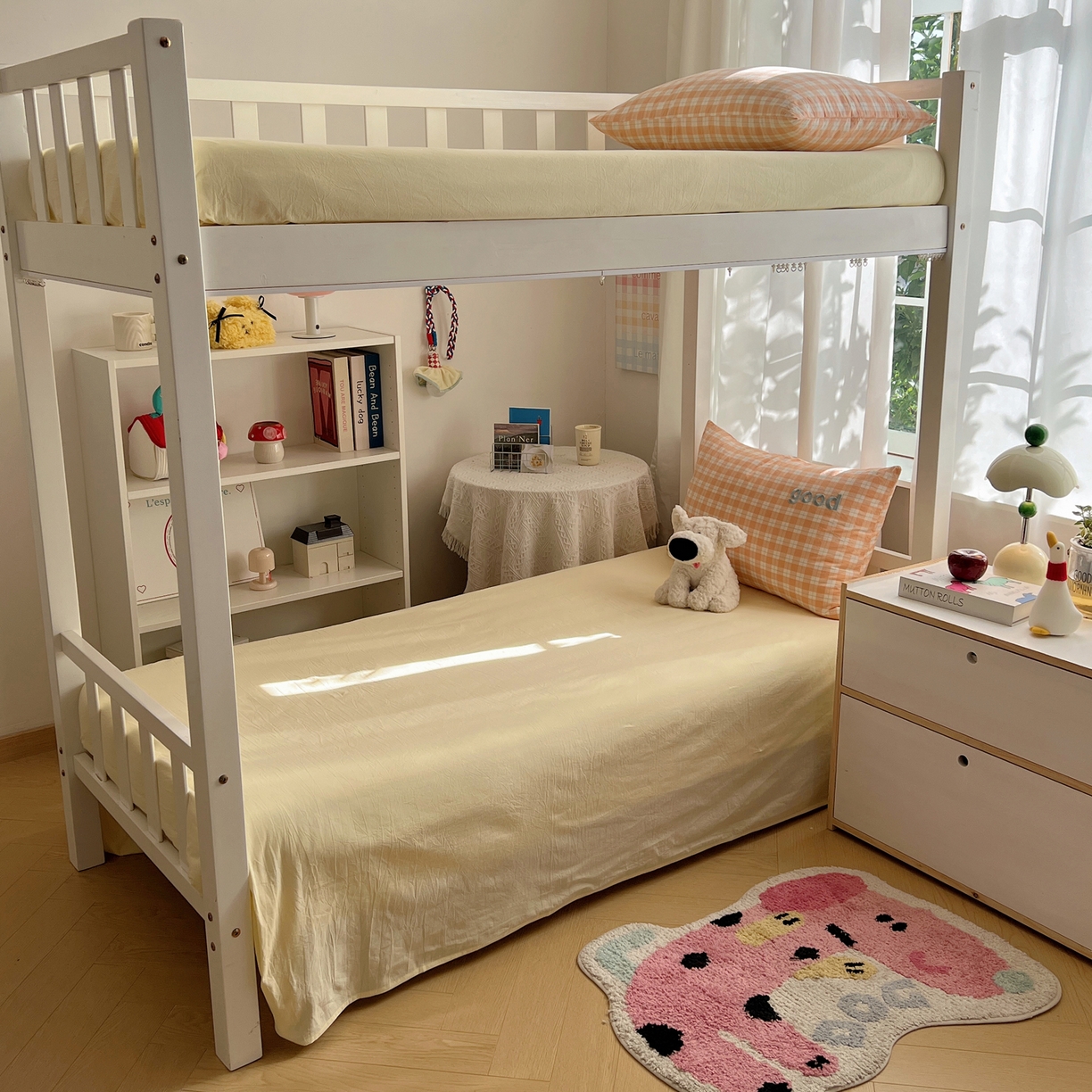 91家纺网 家纺一手货源 找家纺 丽涵家纺 2025新款色织水洗棉刺绣学生三件套 尚格-橘