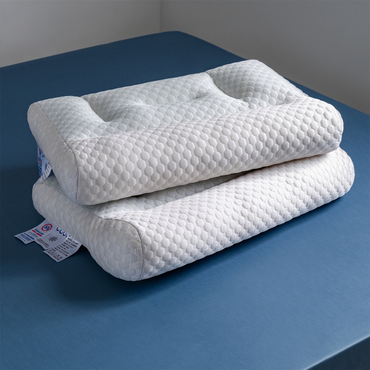 91家纺网 家纺一手货源 找家纺 （总）多品家纺 2025新款抗菌舒适冰豆豆枕芯冰丝凉感透气枕芯护颈椎助眠枕