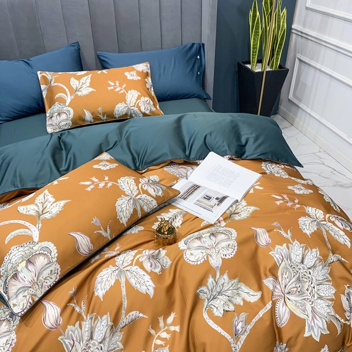 91家纺网 家纺一手货源 找家纺 优然居家纺 2025新款60支数码印花麻绳款四件套 雅致咖