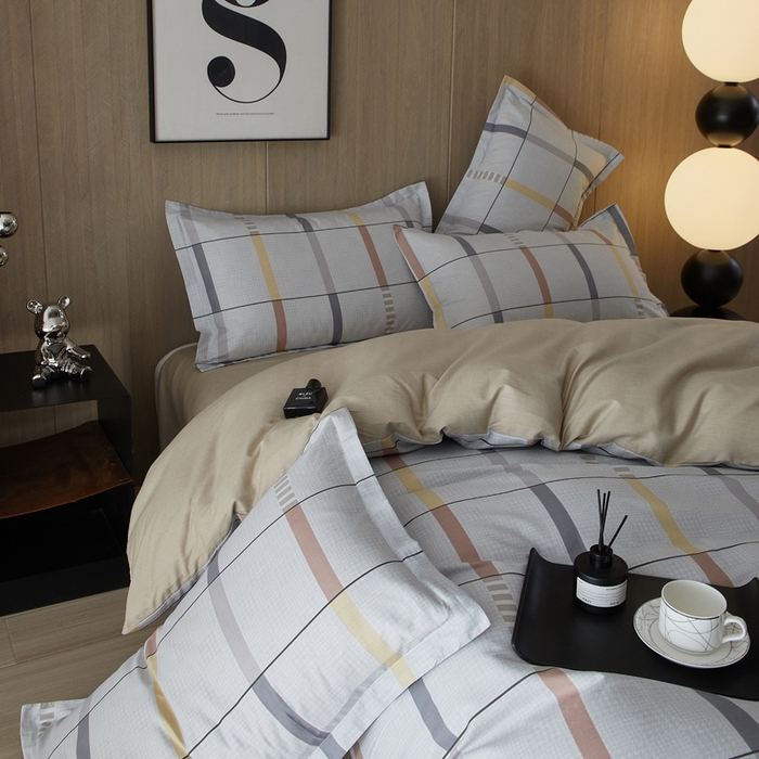 91家纺网 家纺一手货源 找家纺 合纵跨境工厂 2025新款40支纯棉跨境外贸JIT一件代发TEMU亚马逊希音包过核价-全棉印花四件套  依贝-灰