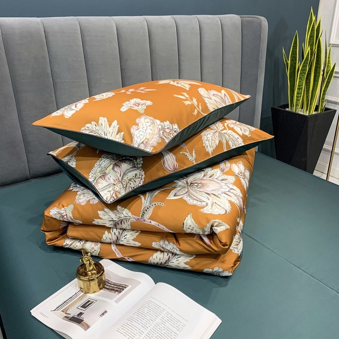 91家纺网 家纺一手货源 找家纺 优然居家纺 2025新款60支数码印花麻绳款四件套 雅致咖