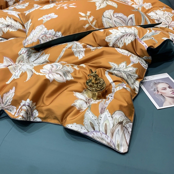 91家纺网 家纺一手货源 找家纺 优然居家纺 2025新款60支数码印花麻绳款四件套 雅致咖