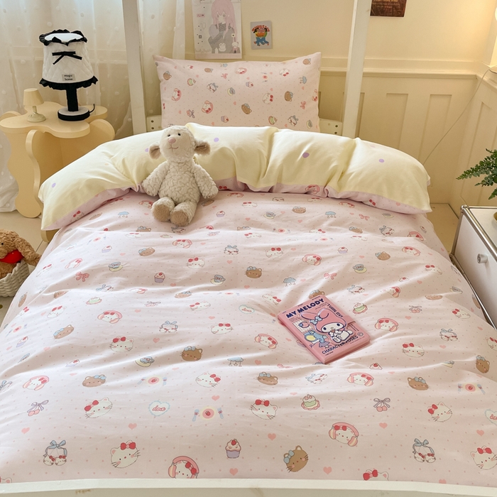 91家纺网 家纺一手货源 找家纺 （总）吉象家纺 2025新款12868高支密全棉印花学生季三件套