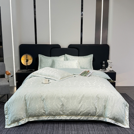 91家纺网 家纺一手货源 找家纺 （总）世爵 2025新款水洗天丝提花锦缎四件套